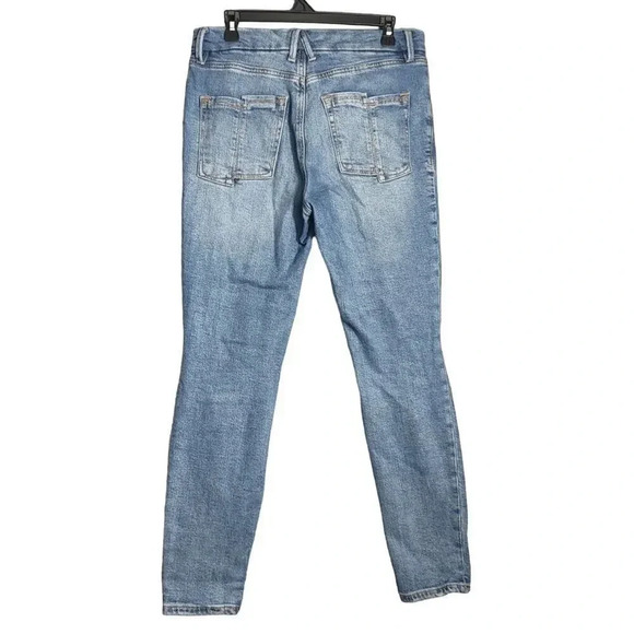 The Good American Women's BLue Denim Distressed Jeans - Picture 2 of 8